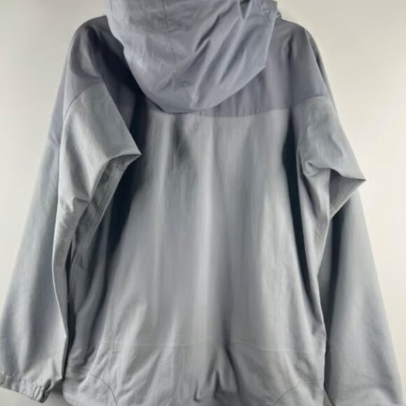 Patagonia Women's White Smoke Hooded Full Zip DWR Jacket Coat Size Large Gray - Picture 3 of 10